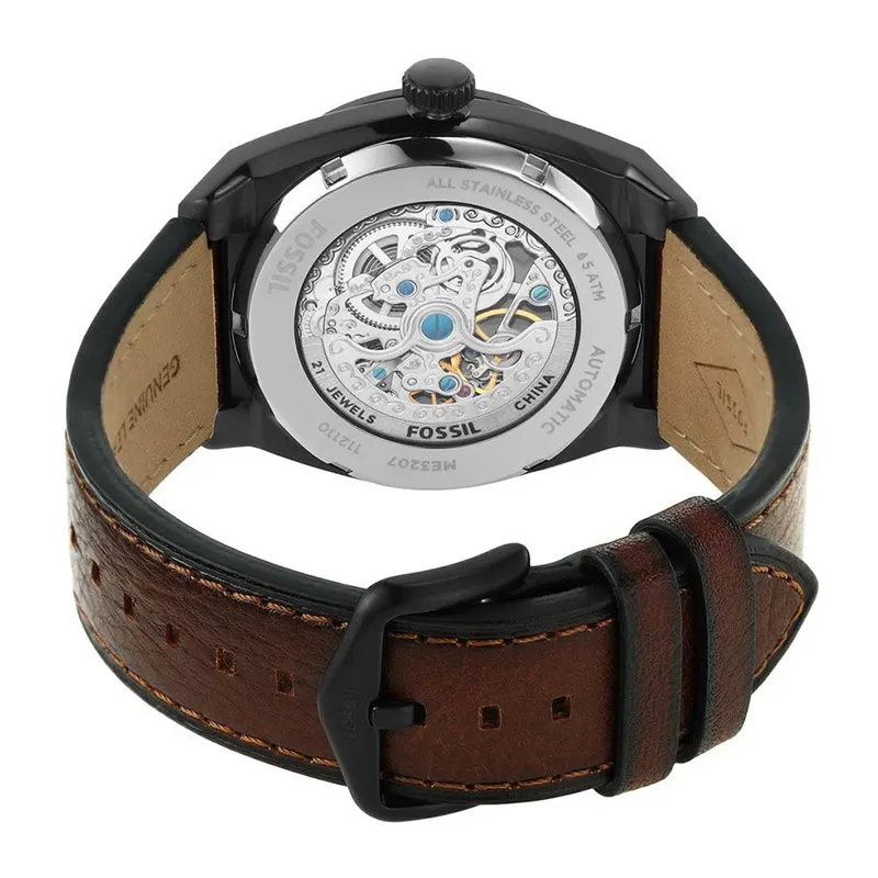 Fossil Everett Automatic LiteHide™ Leather Men's Watch- ME3207